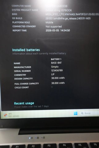 Ordenador Portátil Intel Core N5095 16GB 120GB SSD