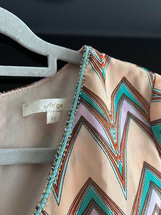 Vestido estampado zig-zag