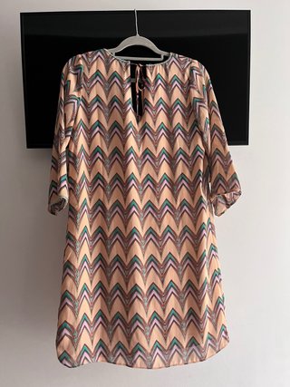 Vestido estampado zig-zag