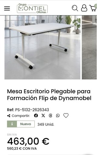 Mesa Plegable Formación Blanca