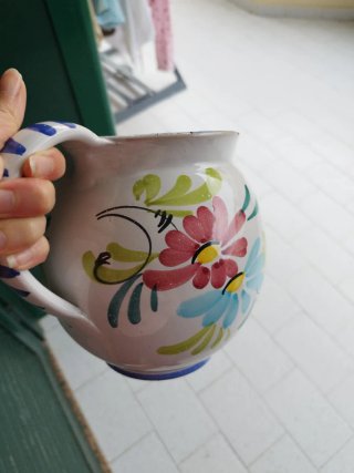 2 Brocche Ceramica Dipinte a Mano
