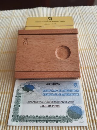 Moneda 1000 Pesetas Plata Juegos Olímpicos 2000