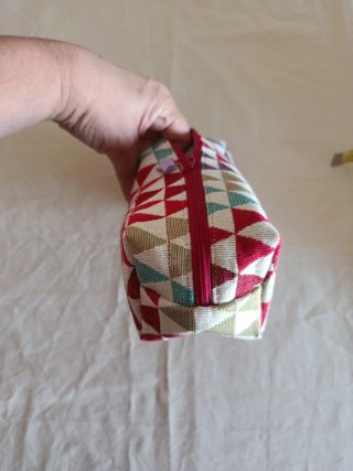 Estuche/neceser geométrico multicolor
