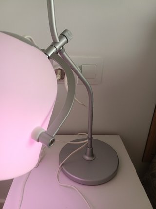 Lámpara Escritorio Ikea SVIRVEL Plata/Blanca