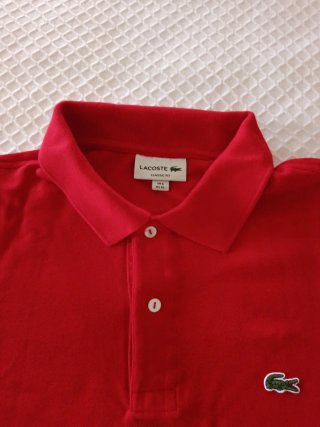 Polo Lacoste Rojo Talla M