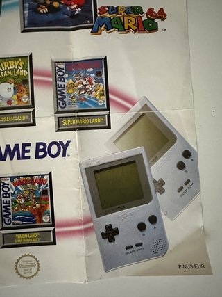 Póster promocional Nintendo 64 y Game Boy