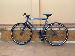 Bicicleta Fixie Gris Oscuro