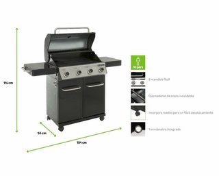 Barbacoa Gas Naterial 4 Quemadores