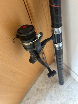 Caña de pescar carpfishing con carrete