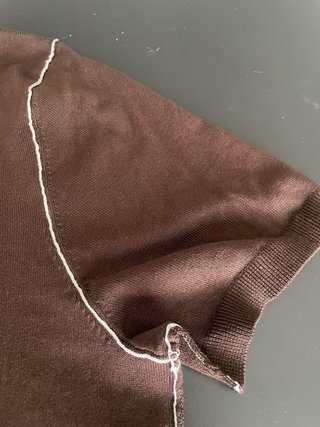 Jersey Zara manga corta marrón