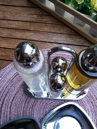 Set porta condimenti Alessi inox vetrocristallino
