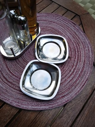 Set porta condimenti Alessi inox vetrocristallino