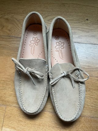 Mocasines niño ante beige talla 35