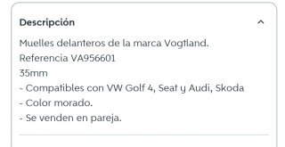 Muelles Vogtland Golf IV