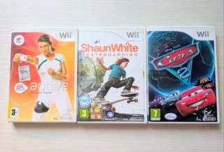 Nintendo Wii console with games