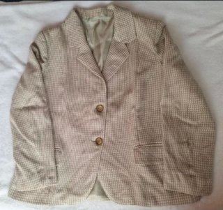 Chaqueta Beige y Verde Claro Talla XL