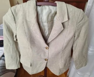 Chaqueta Beige y Verde Claro Talla XL