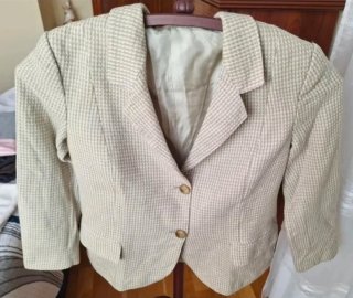 Chaqueta Beige y Verde Claro Talla XL