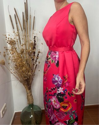 Vestido largo estampado floral talla 44