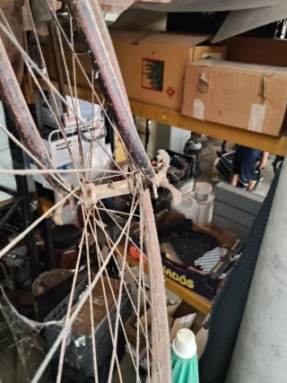 Bicicleta antigua llantas madera