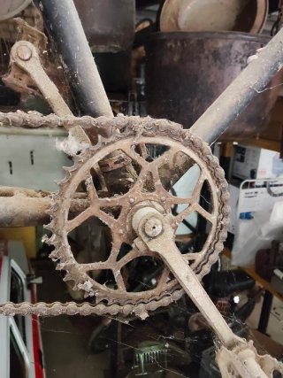Bicicleta antigua llantas madera