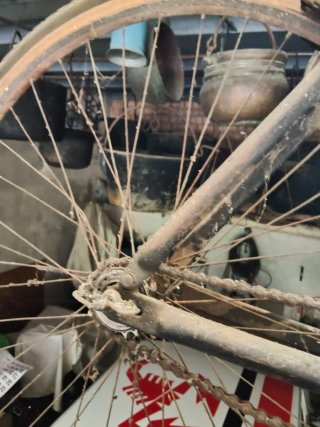 Bicicleta antigua llantas madera