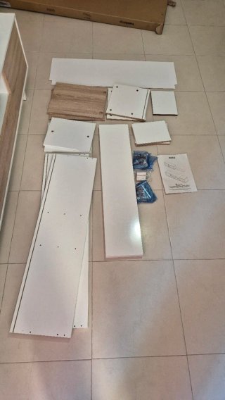 Mueble Salón Blanco y Madera