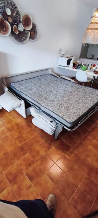 Sofá Cama Apertura Italiana Beige/Gris