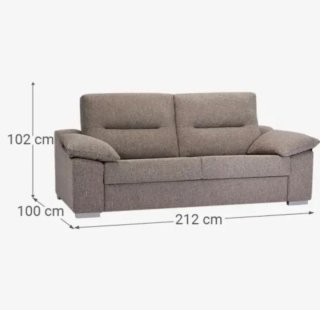 Sofá Cama Apertura Italiana Beige/Gris