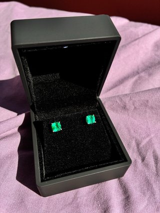 Pendientes Esmeralda Oro 18k