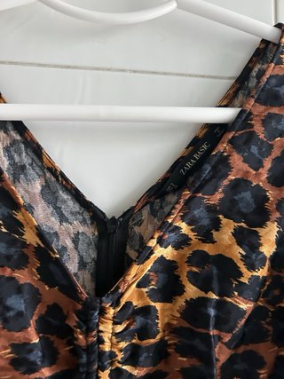 Vestido Leopardo Zara Talla S