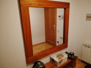 Espejo grande madera 135x135cm