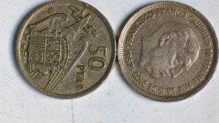 15 Monedas 50 Pesetas Franco 1957.  58* y 59*