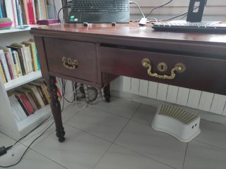 Escritorio antiguo inglés madera 140x70x79
