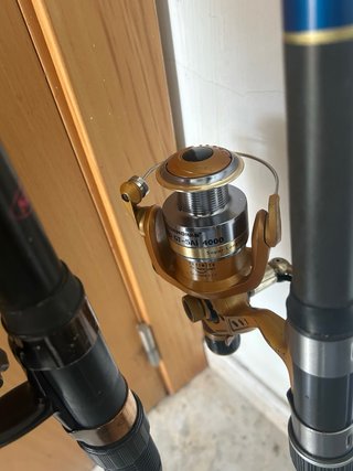 2 Cañas de pescar con carrete