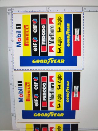 Pegatinas Rally x3 (Mobil, Goodyear, etc.)