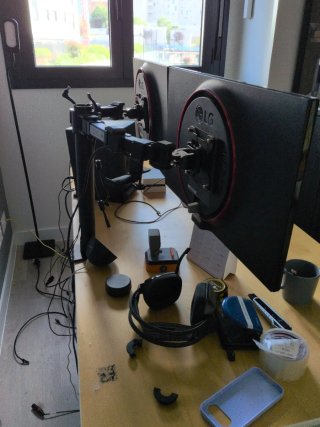 Soporte doble monitor