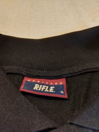 Polo Rifle Heritage cotone nero XL