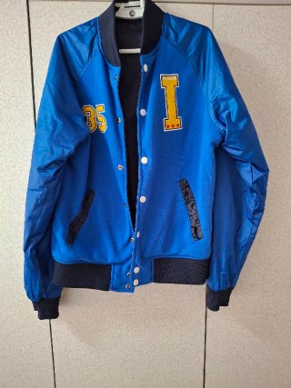 Chaqueta bomber Inside azul y gris