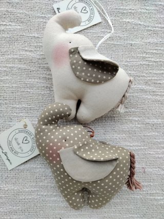 Set 2 Elefantini Peluche Handmade