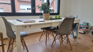 Mesa extensible Näsinge madera color blanco