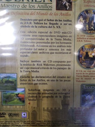 Tolkien El Maestro de los Anillos DVD CD Libro