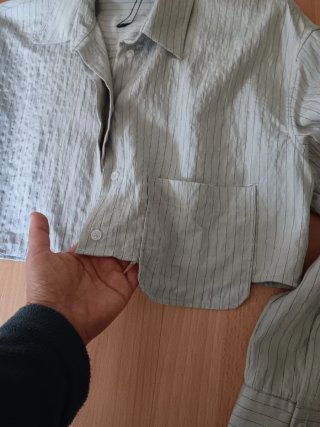 Camisa Zara Gris Talla S