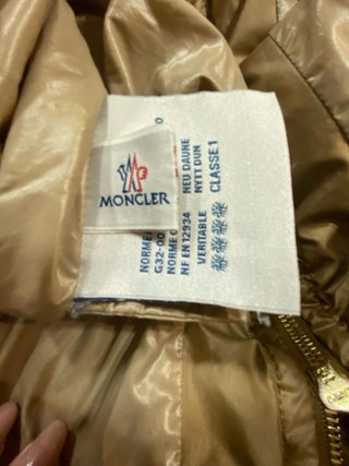 Moncler Piumino Donna Taglia 2 Marrone