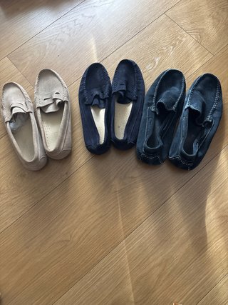 Mocasines beige y azul talla 39 y 40