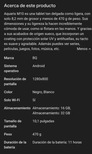 Tablet Blanca
