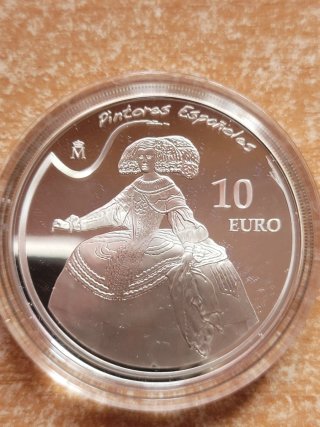 Moneda 10€ Plata 2008 Velázquez Mariana de Austria