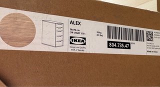 Cajonera Ikea ALEX - Madera Clara