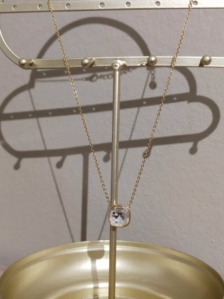 Collar Mira Mira Acero Inoxidable Circonita Grande