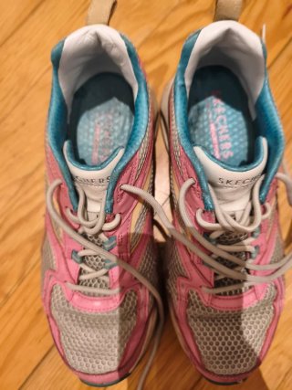 Zapatillas Skechers Grises y Rosas